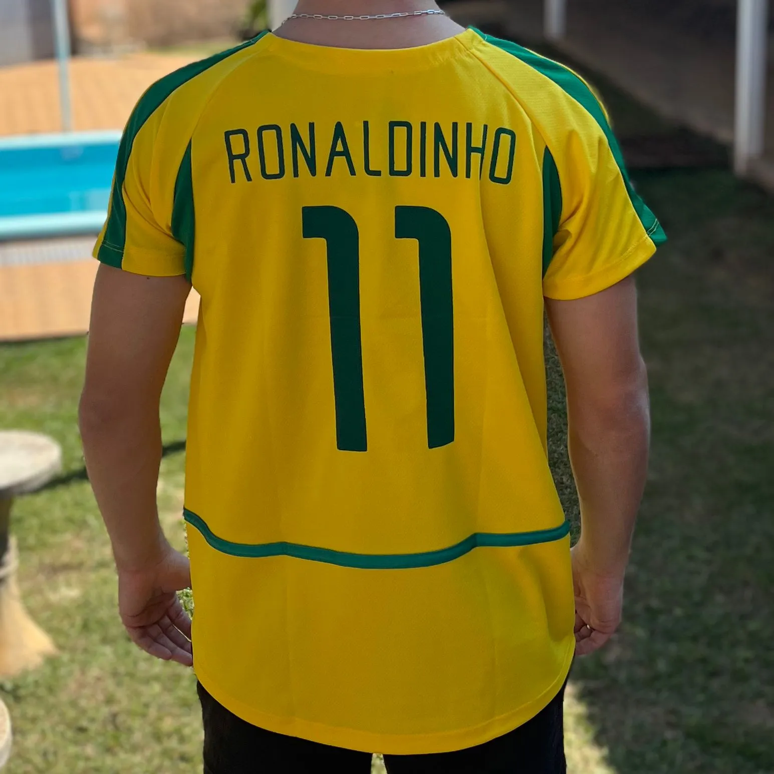 Camisa Retrô Seleção Brasileira  Ronaldinho 2002 - Torcedor - 3